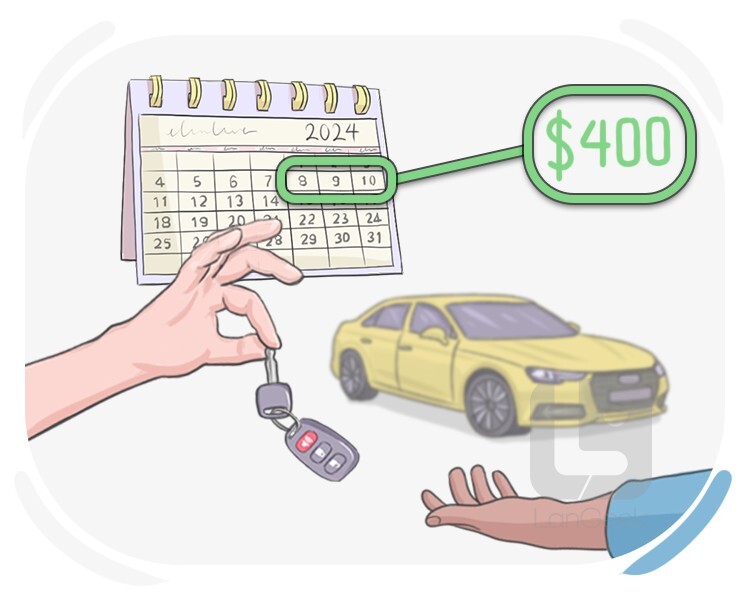 rental car definition and meaning