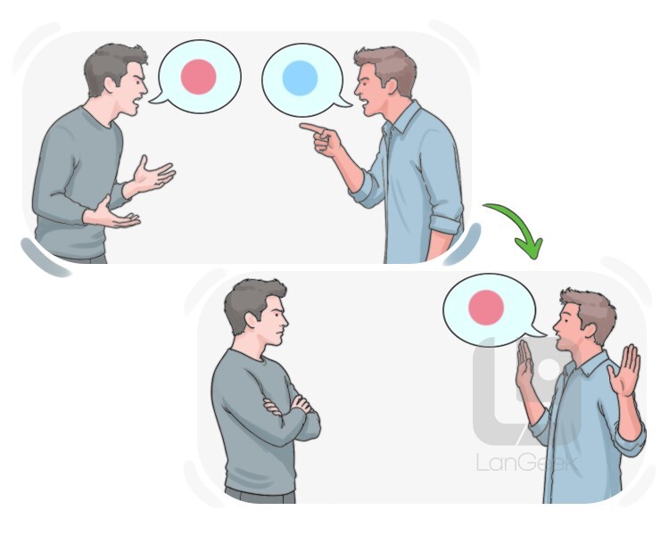 to back down definition and meaning