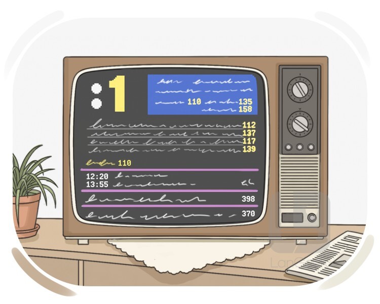 teletext definition and meaning